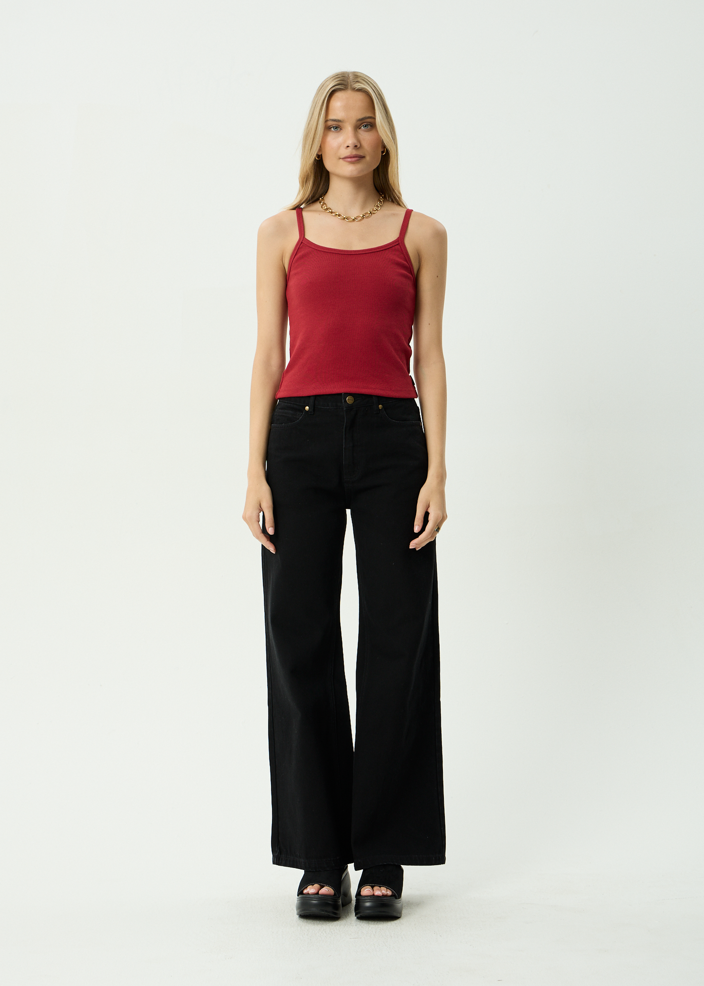 AFENDS Womens Sara - Rib Singlet - Ketchup
