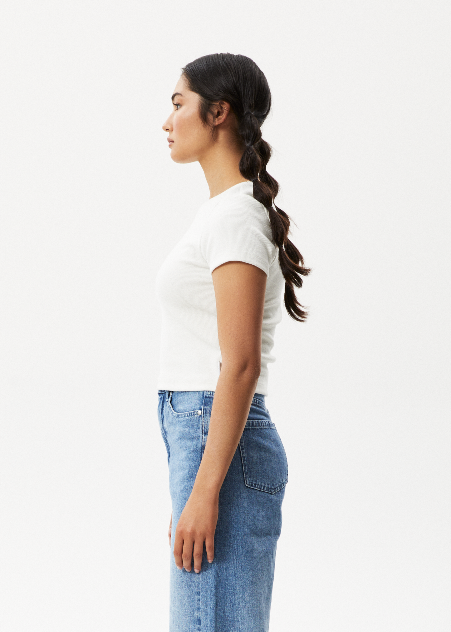 AFENDS Womens Faith - Rib Tee - Off White
