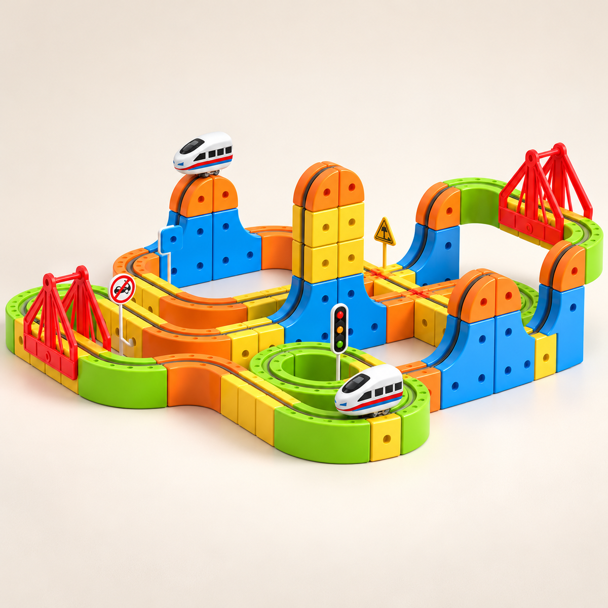 Magnetic DIY Train Track Set – Creative Building Toy with Endless Track Designs, Screen-Free Fun for Kids (75/100/164 PCS)