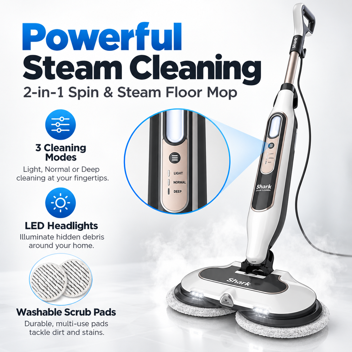 ✨Steam Mop – Deep-Clean, Sanitizing & Effortless Shine ✨