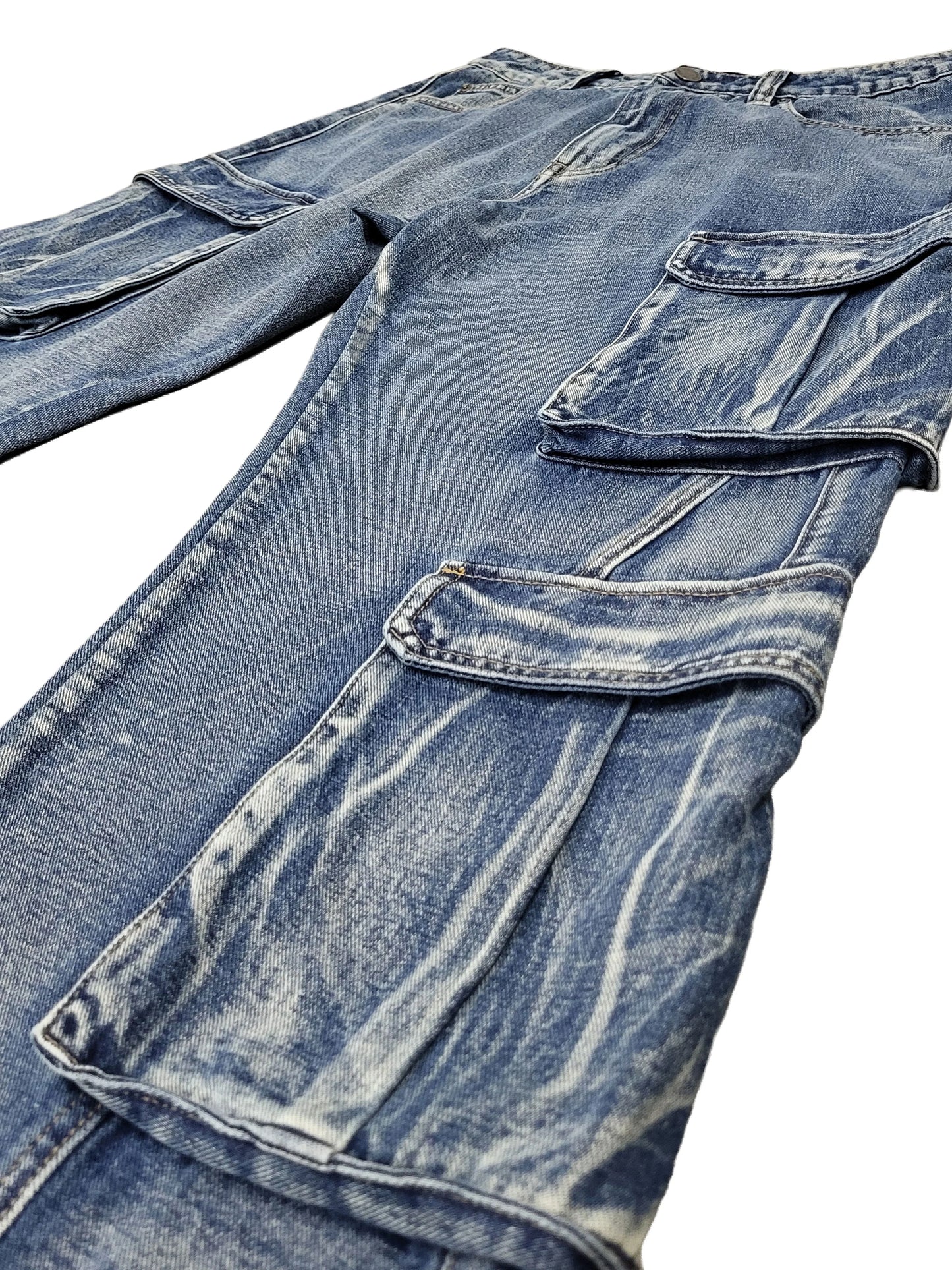 Baggy Double Cargo Denim Jeans