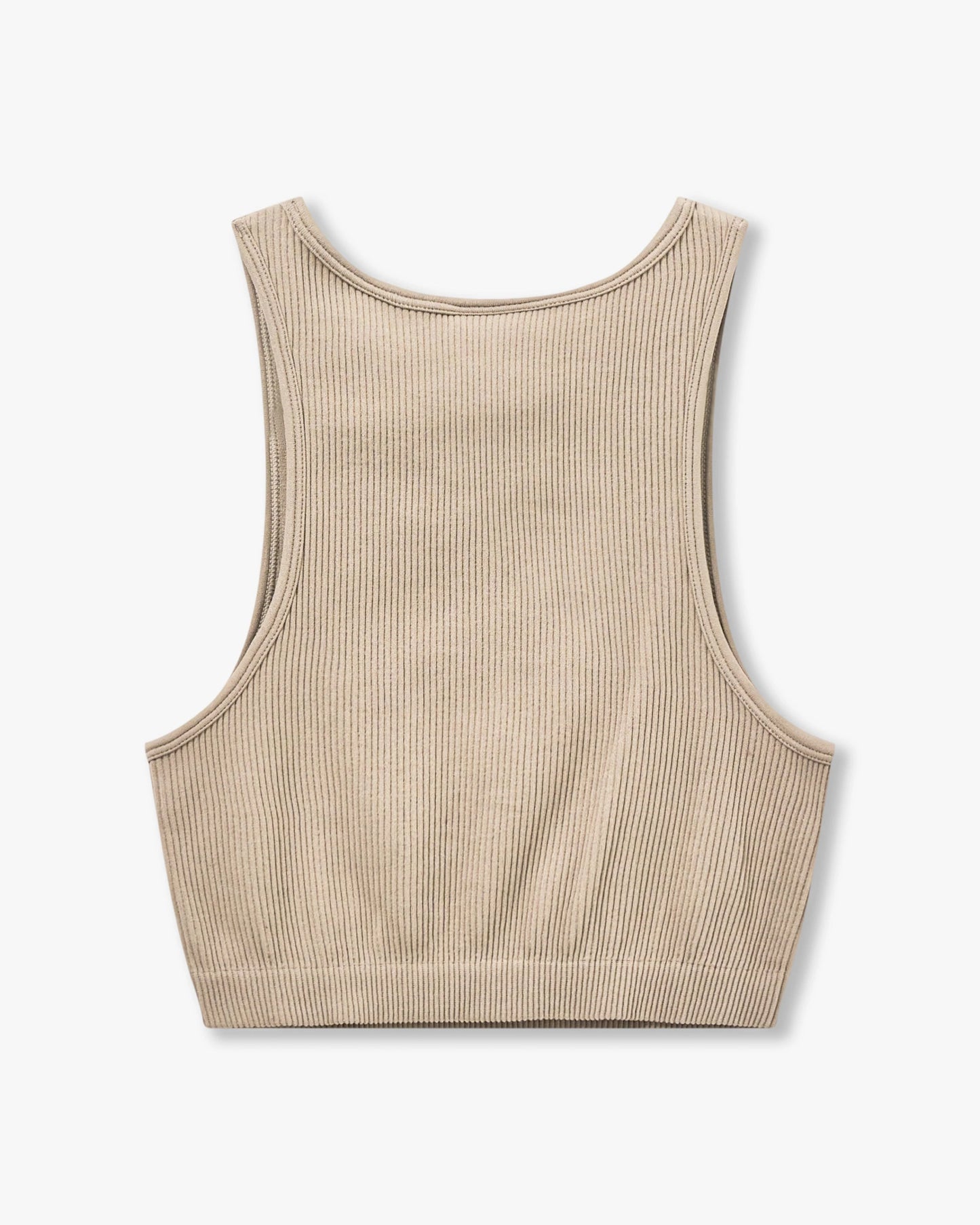 Womens Ribbed Base Racer Crop Top