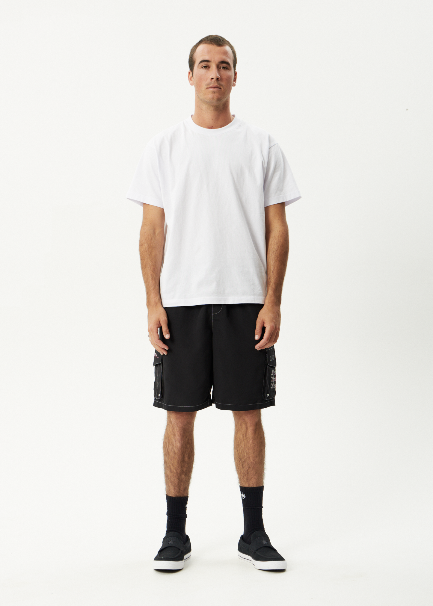AFENDS Mens Moments - Cargo Swim Short 21" - Black