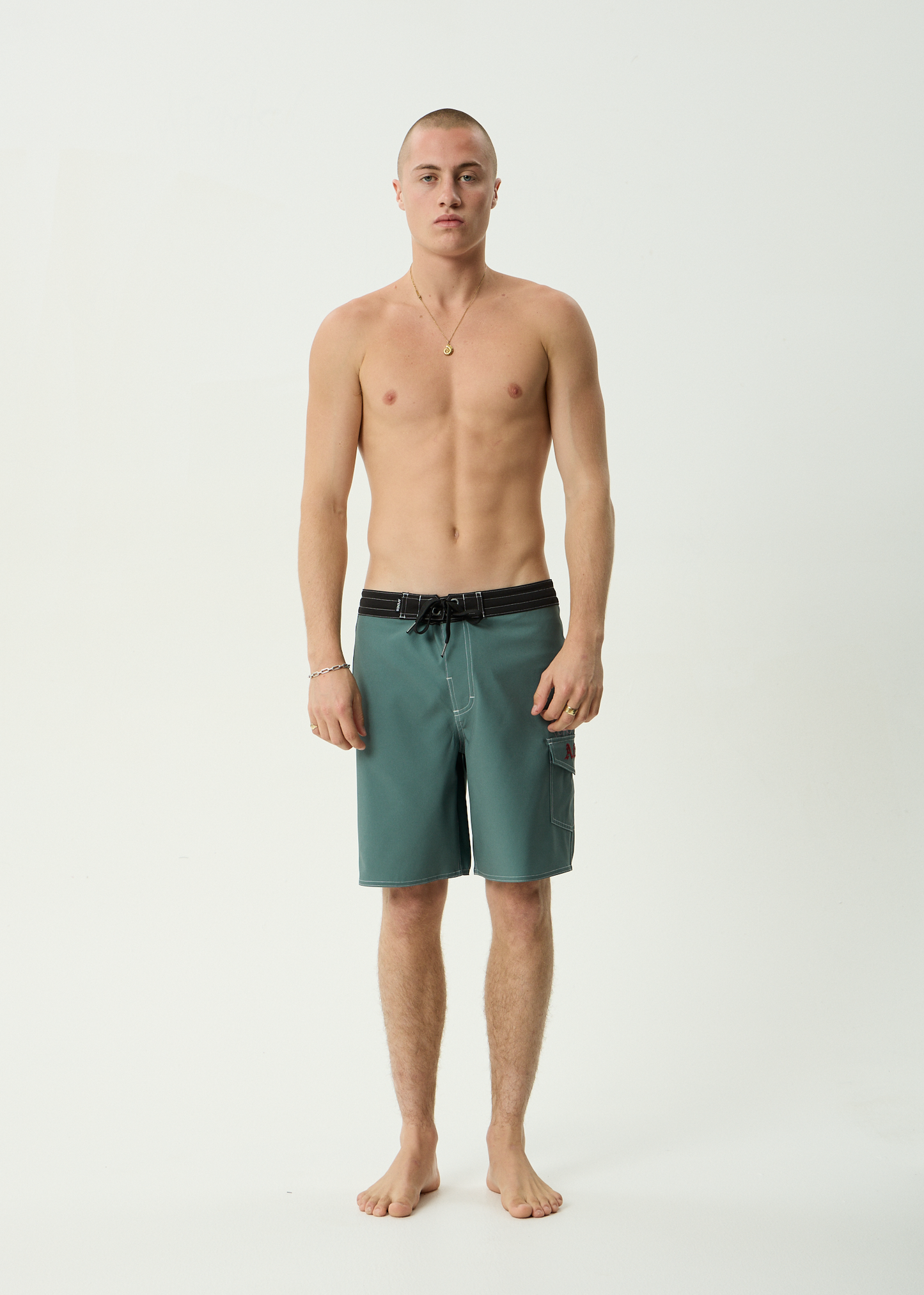 AFENDS Mens Temporal - Surf Related V2 Boardshort 18" - Sycamore