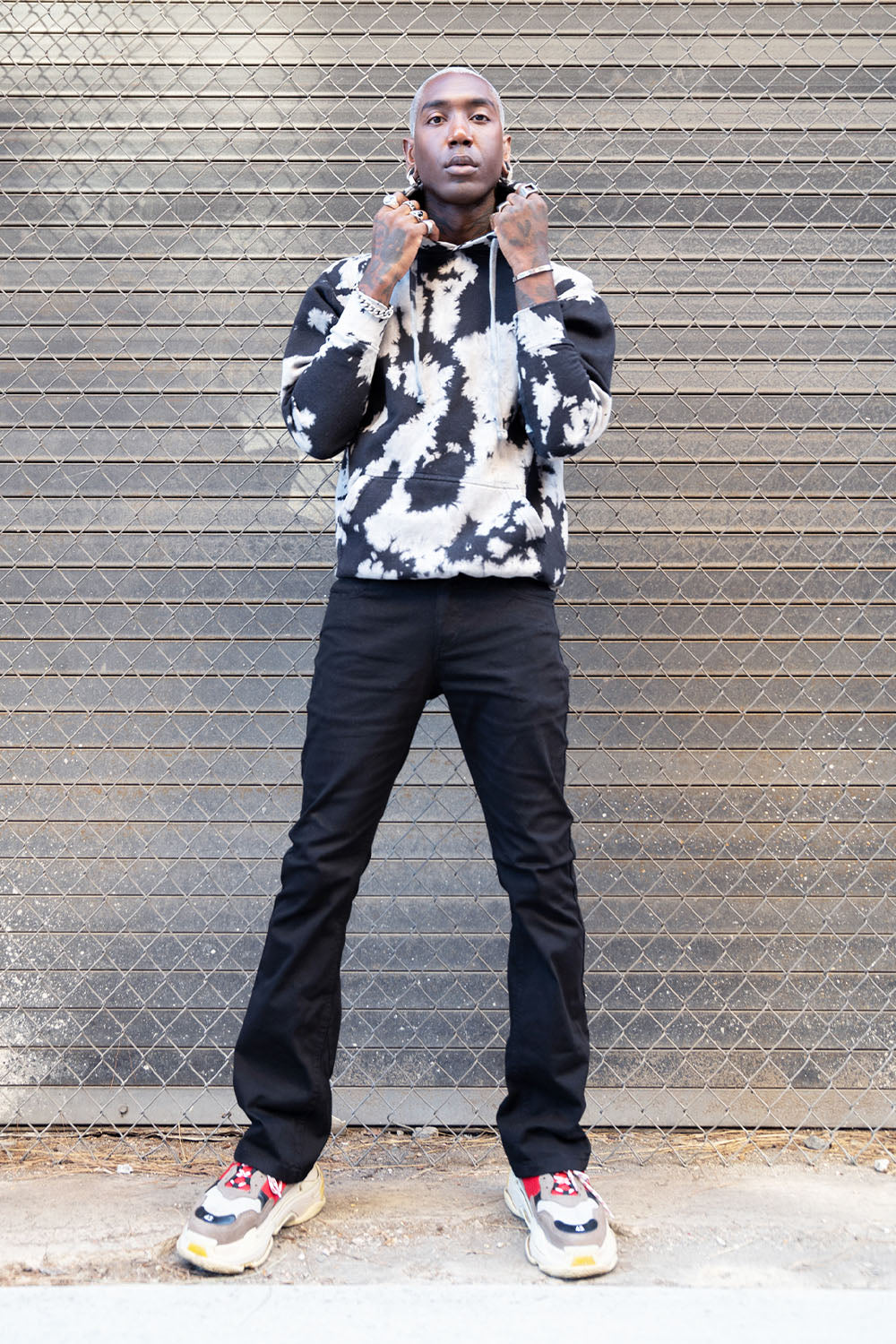 Mineral Wash Tie-Dye Pullover Hoodie