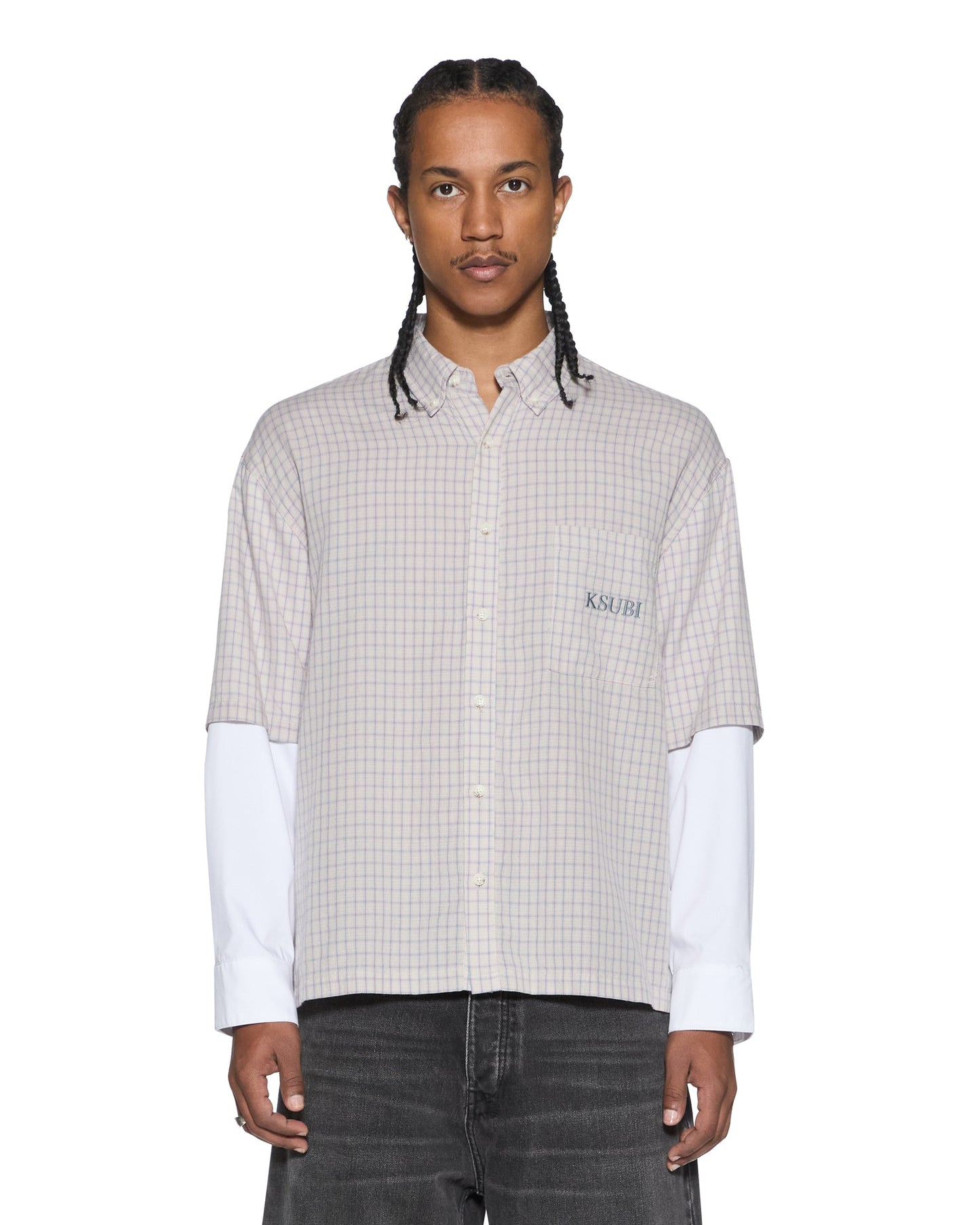 E.N.D BUTTON LAYER LS SHIRT CHECK
