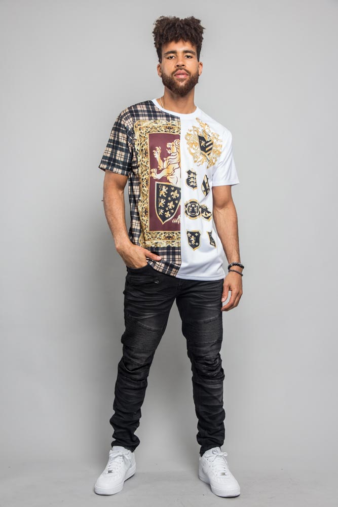 Plaid Mix Print T-Shirt