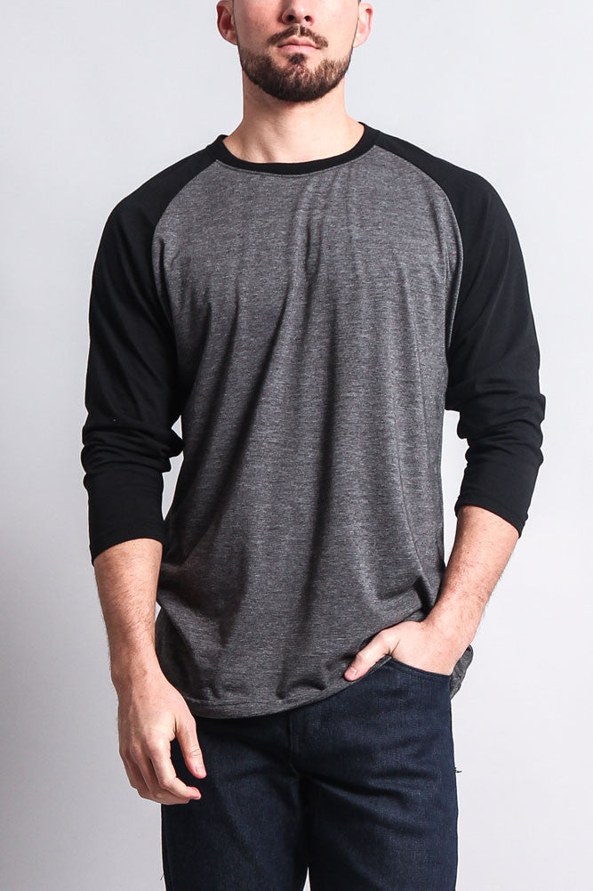 Men's Baseball T-Shirt (Charcoal/Black)