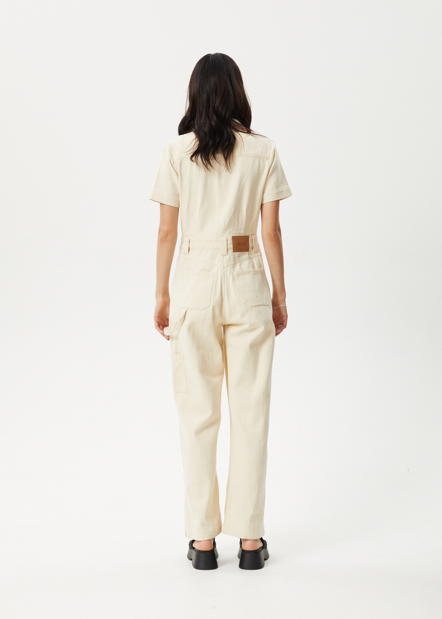 AFENDS Womens Mika - Workwear Jumpsuit - Sand
