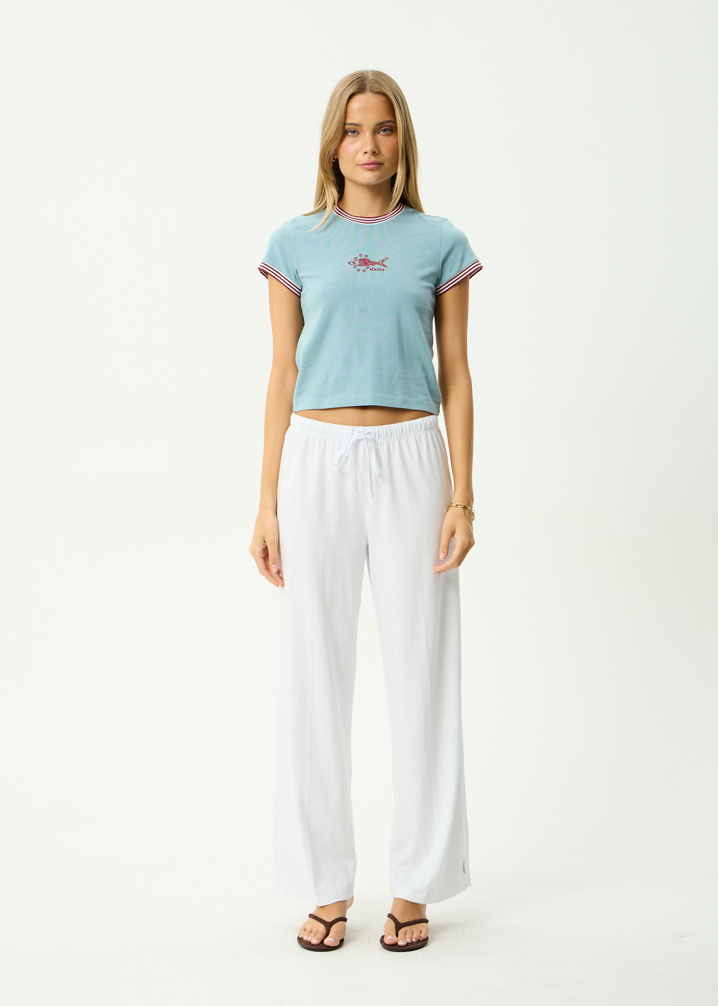 AFENDS Womens Plenty - Baby Tee - Overcast