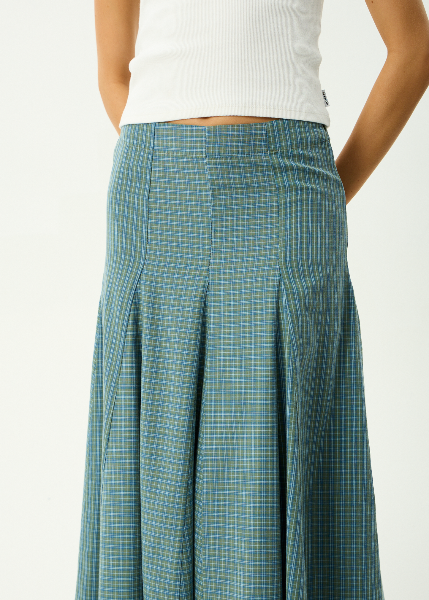 AFENDS Womens Voyager - Midi Skirt - Deep Olive Voyager