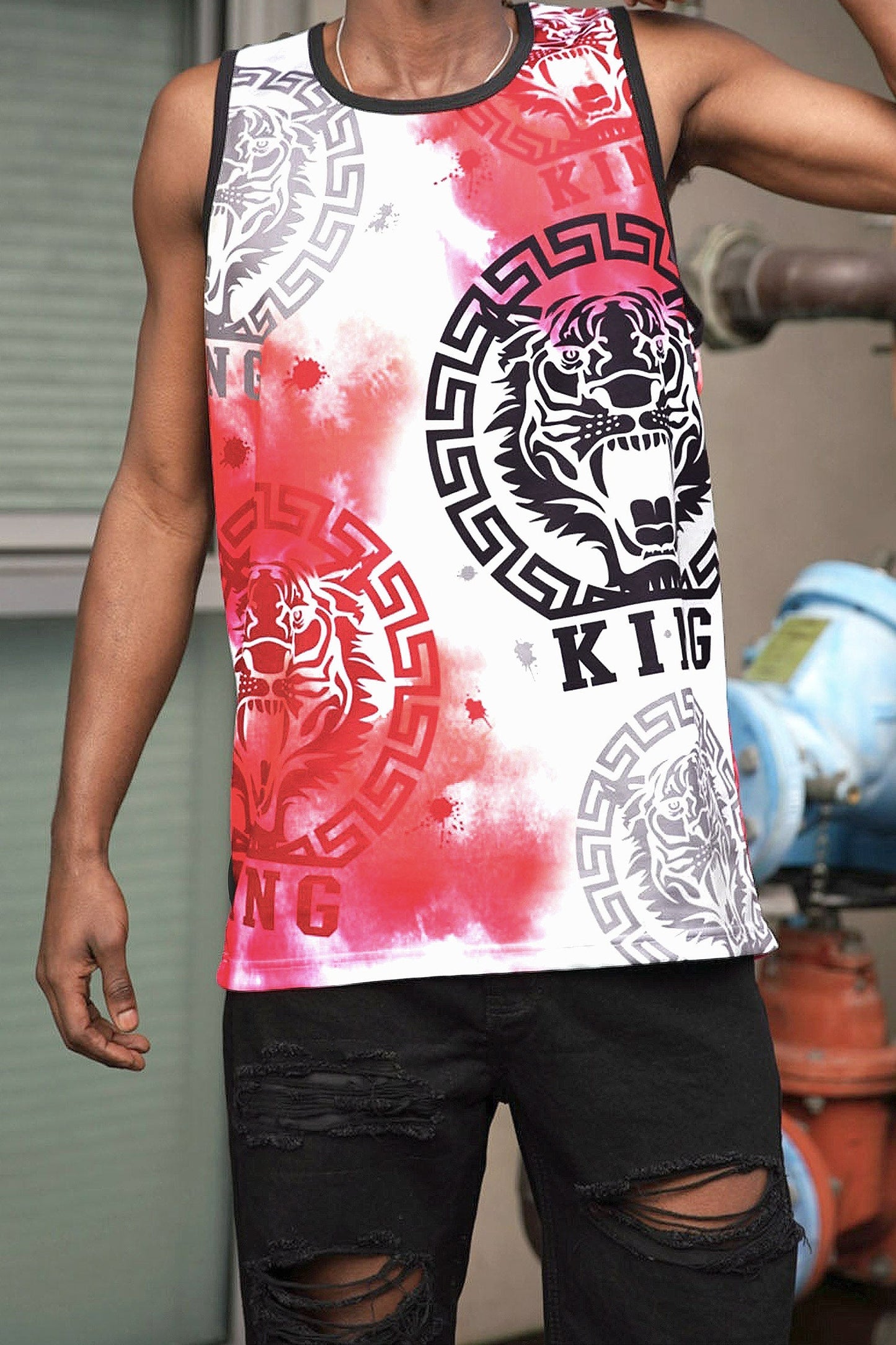 Men's Multicolor King Tiger Tank Top