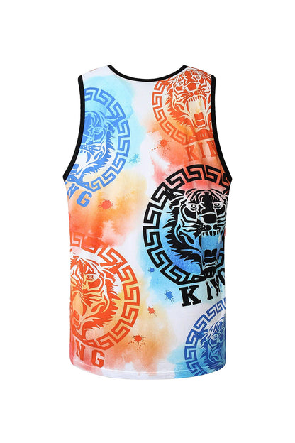 Men's Multicolor King Tiger Tank Top