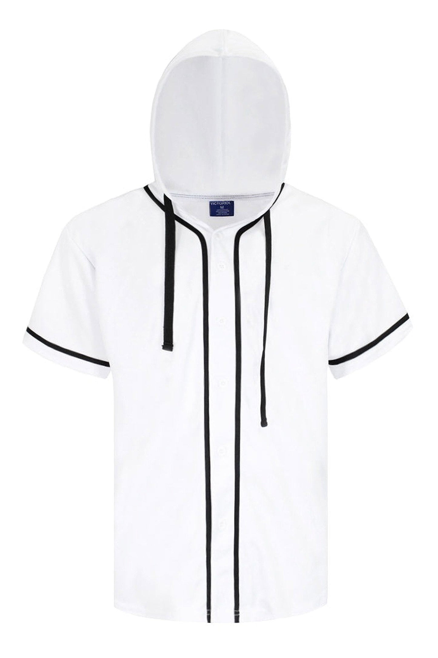 Men's Essential Hooded Baseball Short Sleeve Jersey