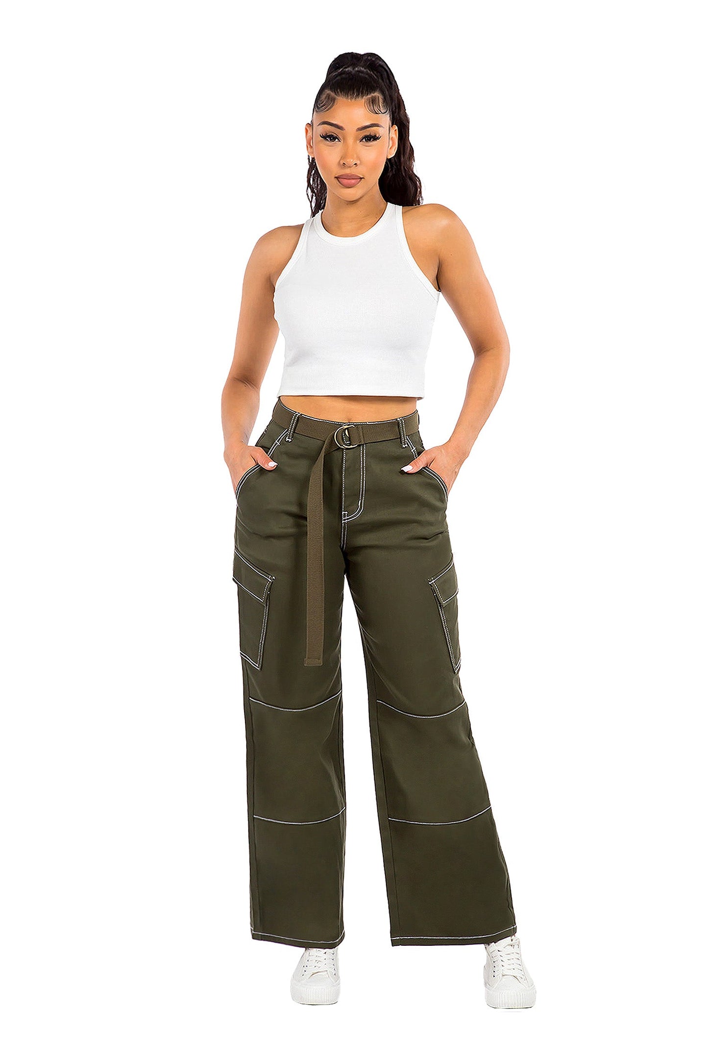Women's Essential High Rise Carpenter Wide Leg Jeans