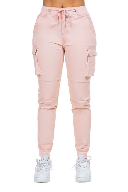 Women's Essential Colored Cargo Joggers
