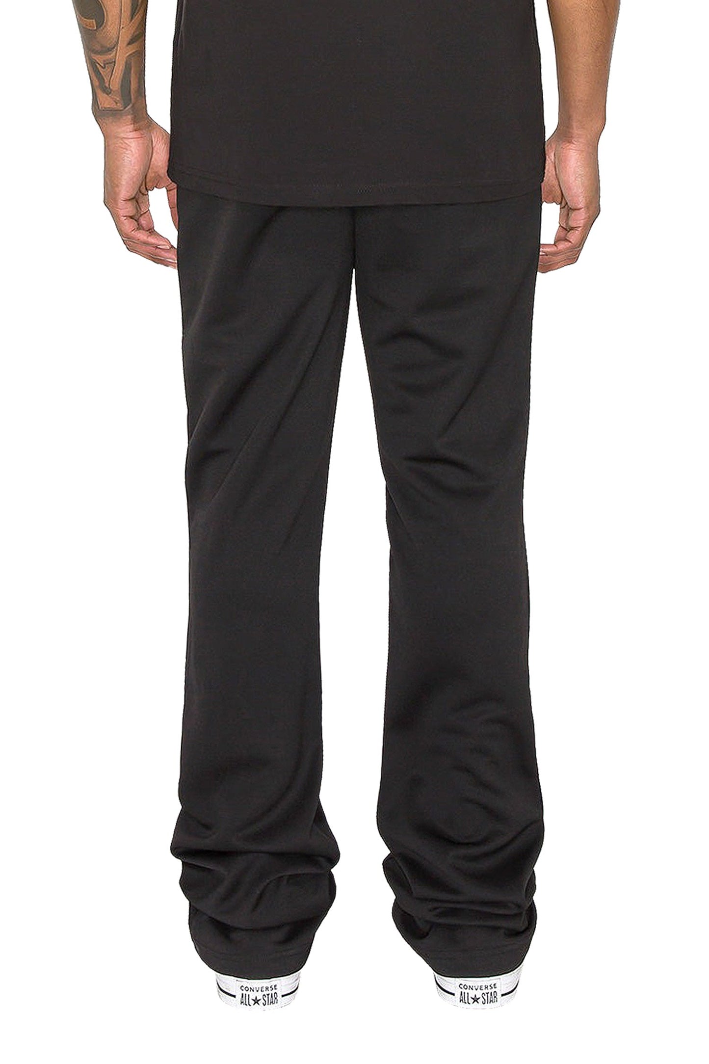 Men's Essential Solid Flare Stacked Track Pants