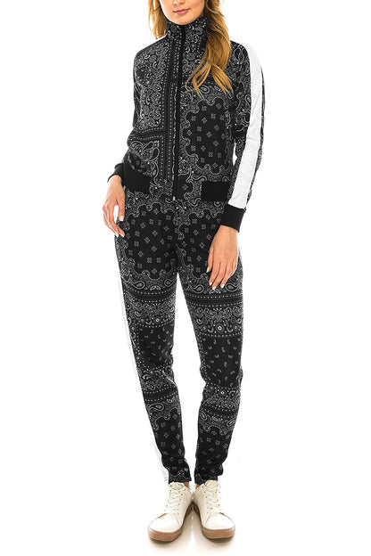 Women's Bandana Paisley Track Suits