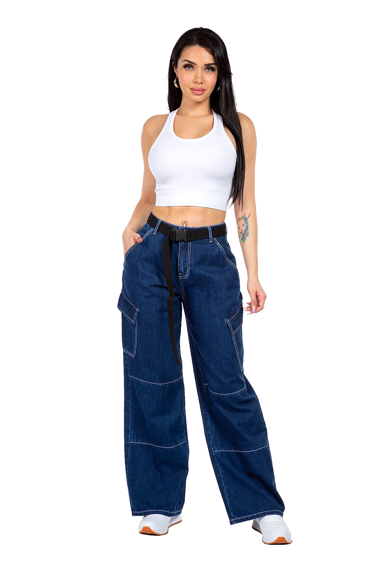 Women's Essential High Rise Carpenter Wide Leg Jeans