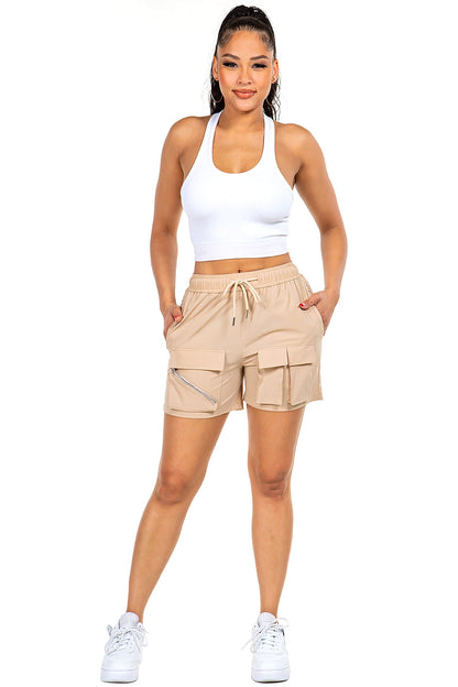 Women's Essential Light Weight Cargo Nylon Shorts