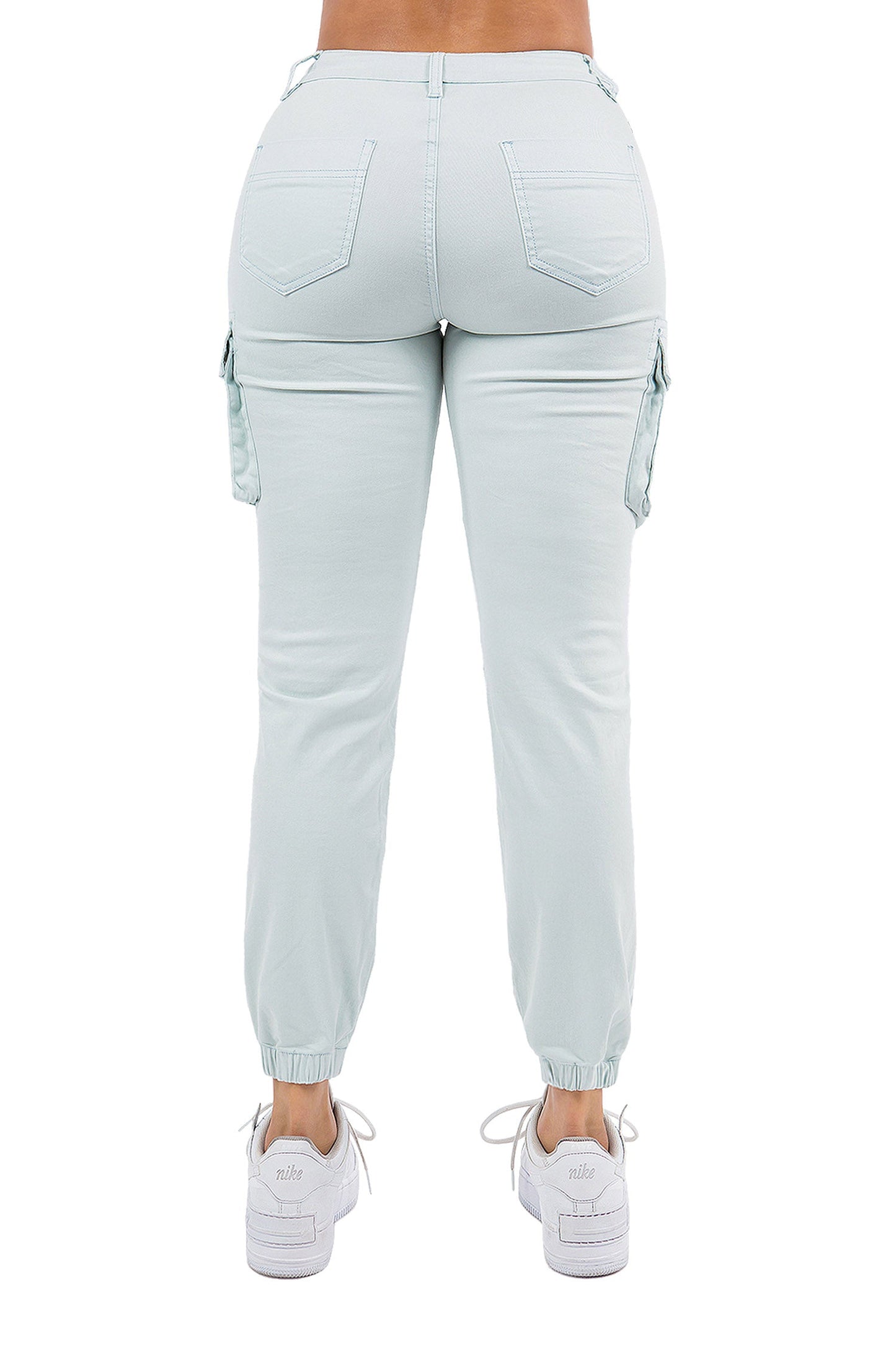 Women's Essential Basic Cropped Colored Cargo Joggers (New Colorways)