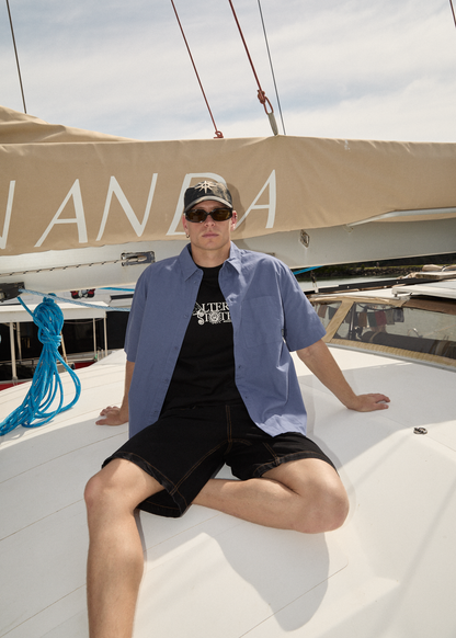 AFENDS Mens Everyday - Short Sleeve Shirt - Marlin