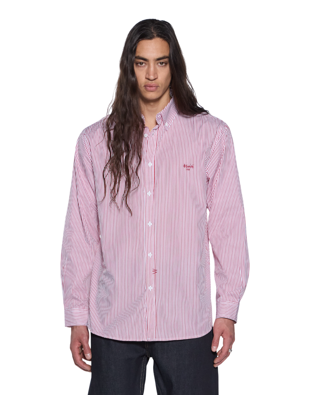 KADE LS SHIRT RED-WHITE