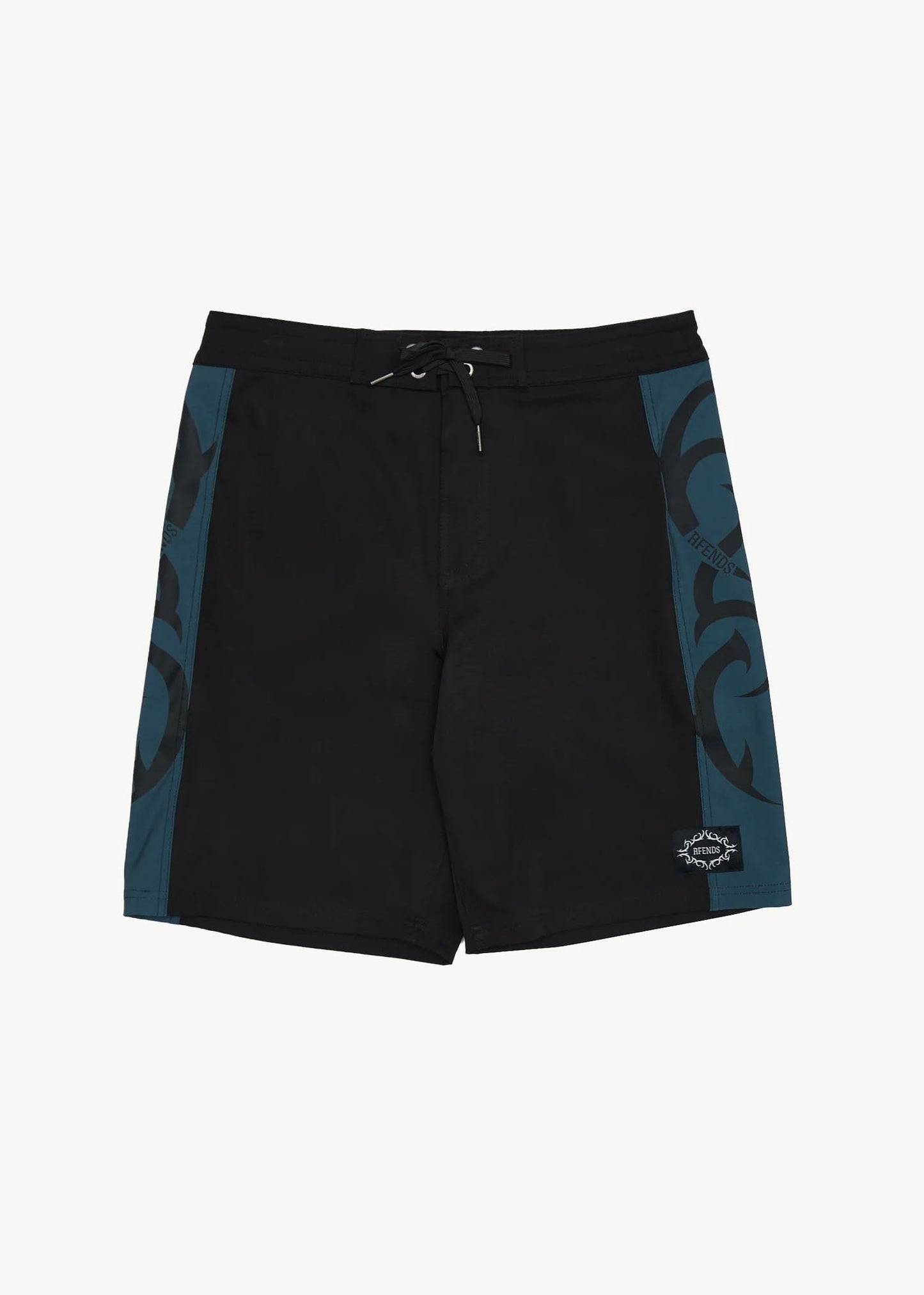 AFENDS Mens My Tribe - Surf Related V2 Boardshort 20" - Black
