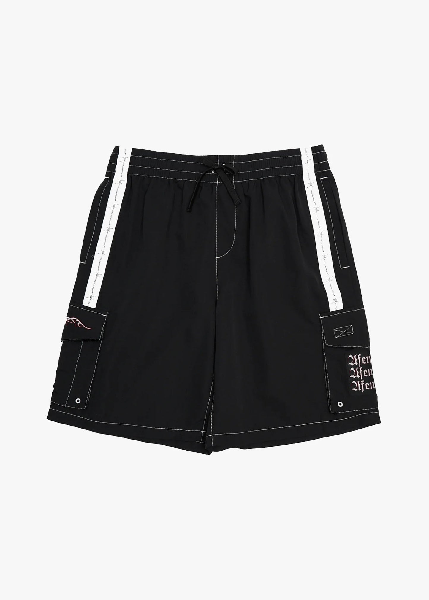 AFENDS Mens Moments - Cargo Swim Short 21" - Black