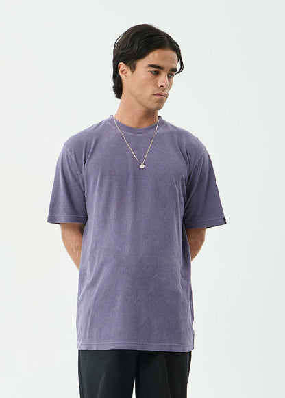 AFENDS Mens Classic - Retro Tee - Vintage Aubergine