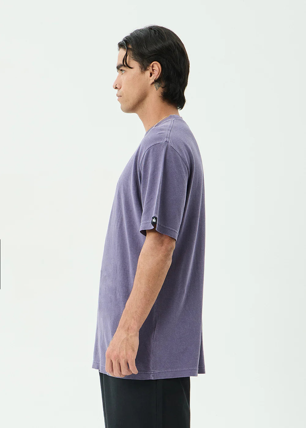 AFENDS Mens Classic - Retro Tee - Vintage Aubergine