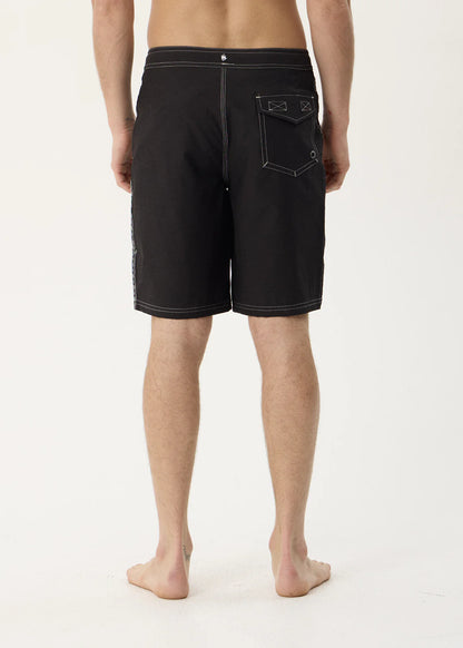 AFENDS Mens The Wreck - Fixed Waist Boardshort 20" - Black