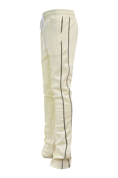 Men's Essential Solid Stacked Fit Flared Track Pants