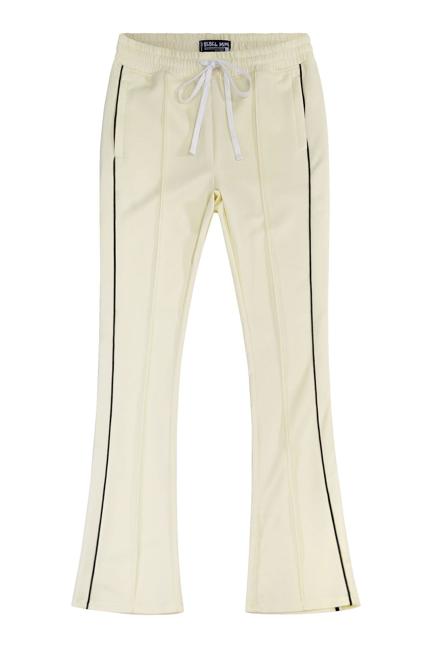 Men's Essential Solid Stacked Fit Flared Track Pants