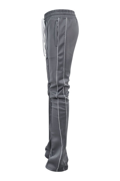 Men's Essential Solid Stacked Fit Flared Track Pants