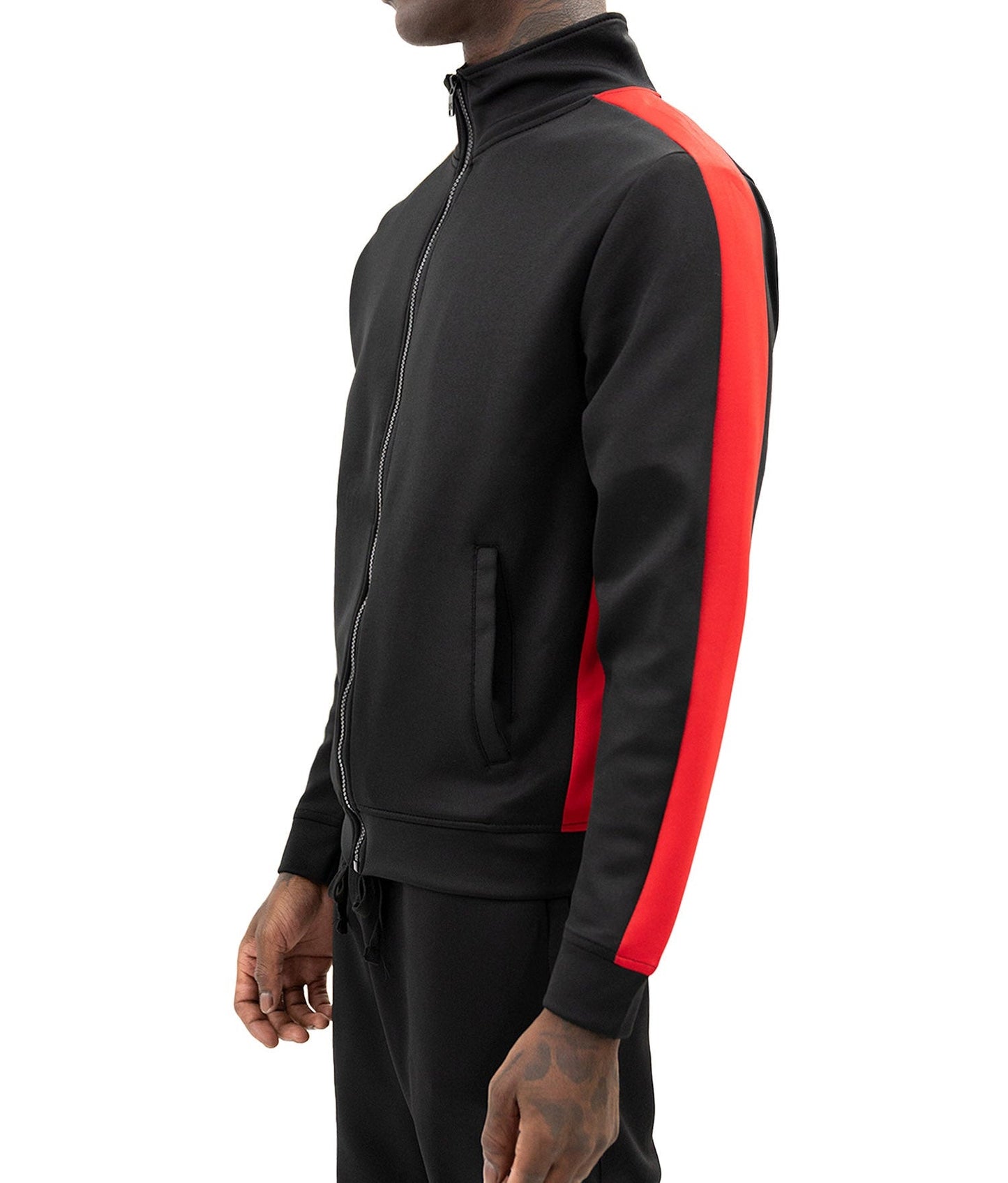 Men's Striped Solid Track Jacket