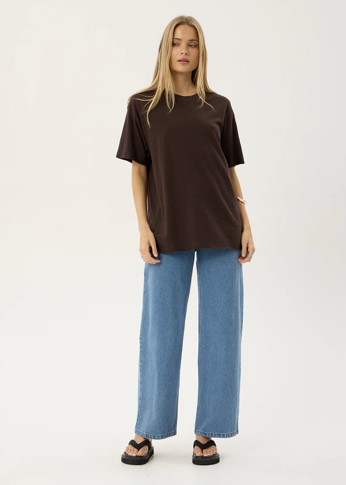 AFENDS Womens Slay - Oversized Tee - Coffee