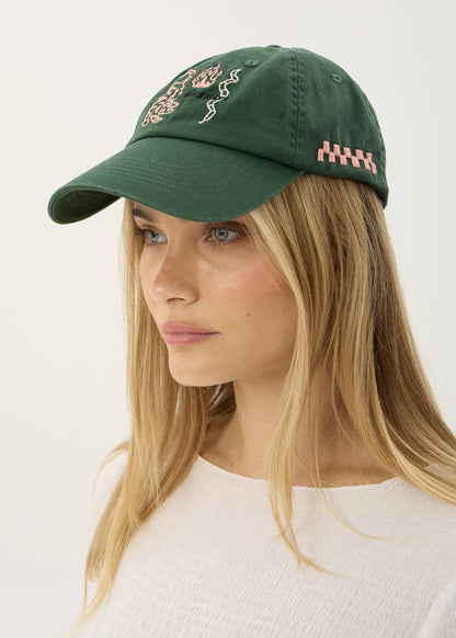 AFENDS Unisex Real Life - Six Panel Cap - Pine