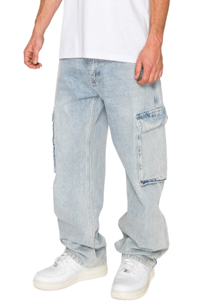 ANCHOR Baggy Fit Cargo Denim Jeans