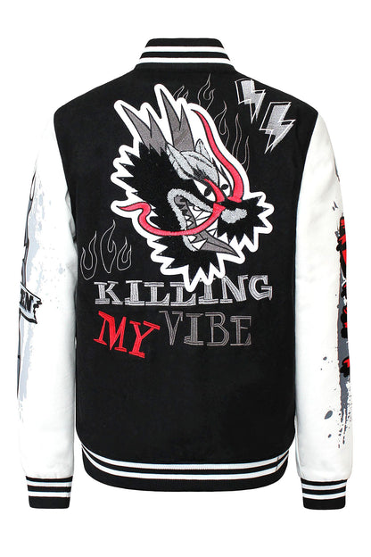 Patched Varsity Molton Jacket