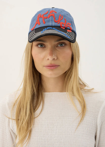 AFENDS Unisex Consider - Six Panel Cap - Slate Blue