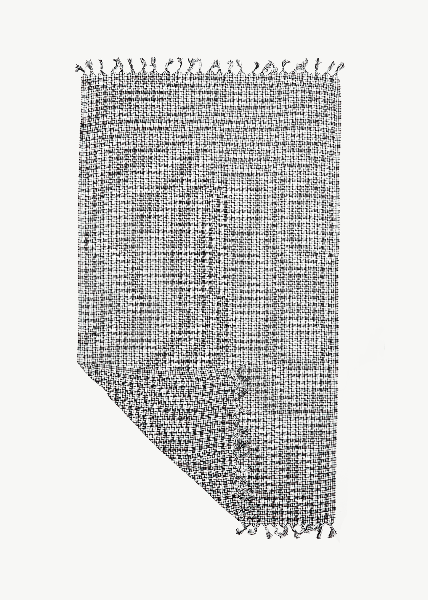 AFENDS Womens Asta - Check Turkish Towel - Black / White
