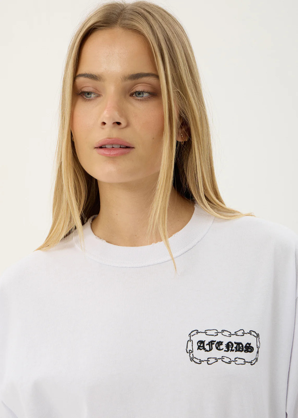AFENDS Mens Spiritual - Heavyweight Boxy Tee - White