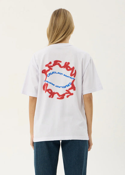AFENDS Mens Consider - Heavyweight Boxy Tee - White