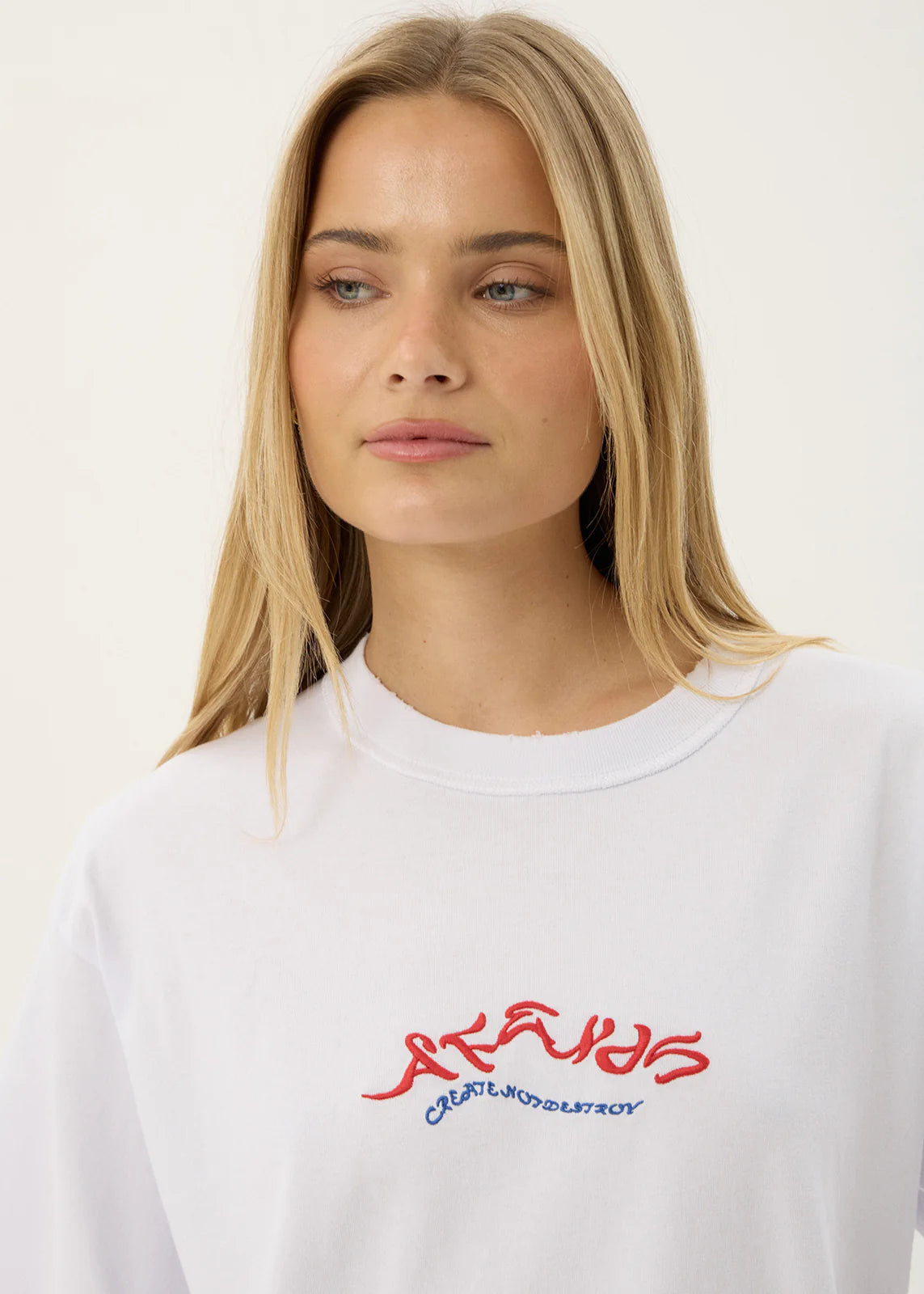 AFENDS Mens Consider - Heavyweight Boxy Tee - White