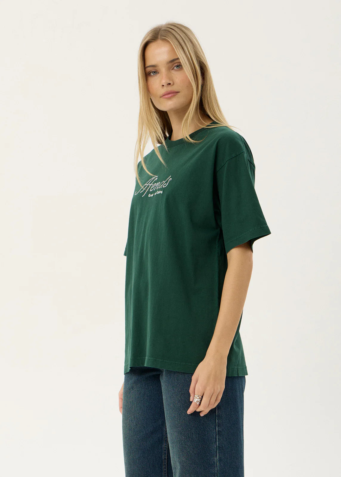 AFENDS Mens Horoscope - Boxy Tee - Washed Pine