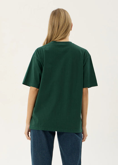 AFENDS Mens Horoscope - Boxy Tee - Washed Pine