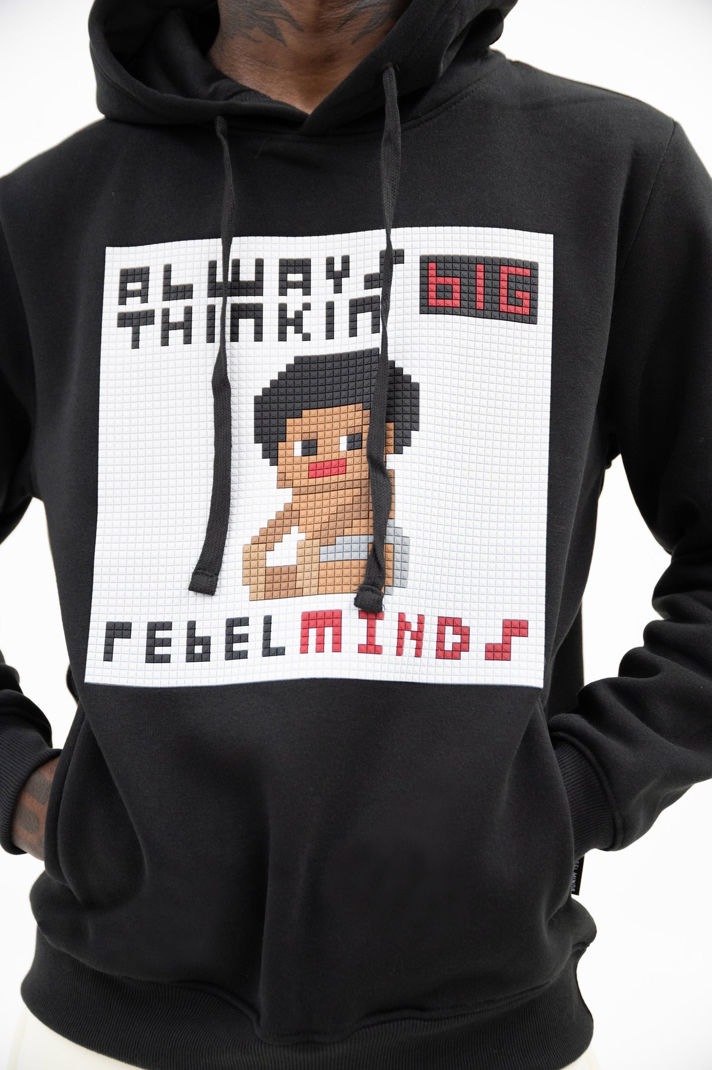 Men's Thinking Big 3D Lego Print Hoodie