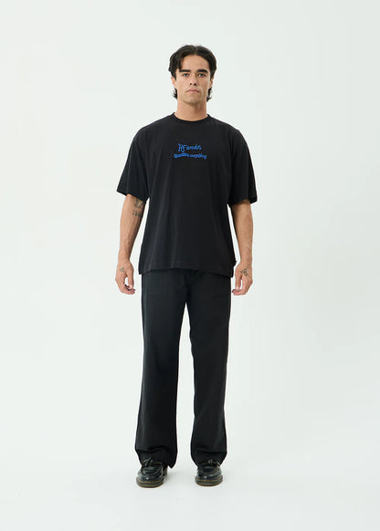 AFENDS Mens Mind Melt - Boxy Tee - Black