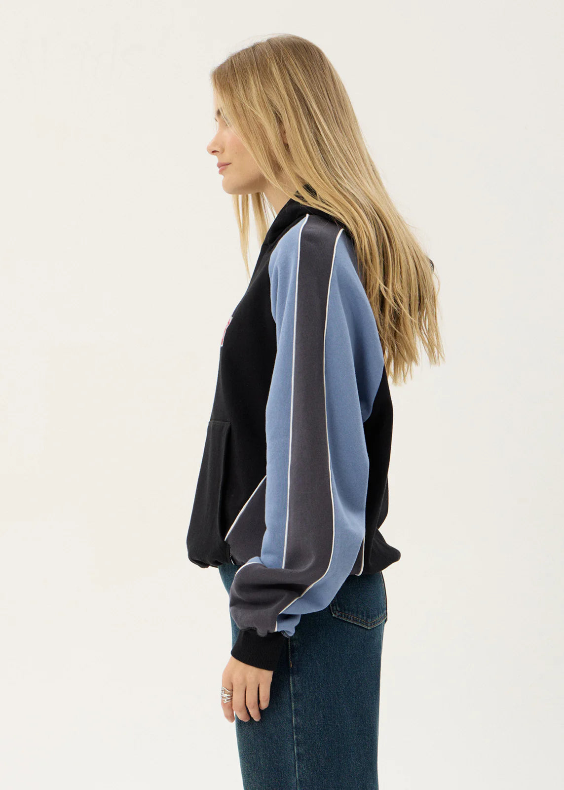 AFENDS Mens Occupancy - Paneled Boxy Hood - Black
